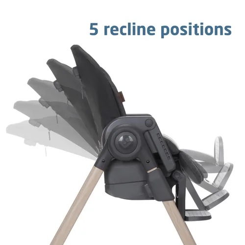 Miniatura 5 de Maxi-Cosi Minla - Silla alta 6 en 1 para bebés y niños pequeños, silla alta plegable portátil, tela EcoCare, 9 alturas, 5 reclinables, 4 posiciones
