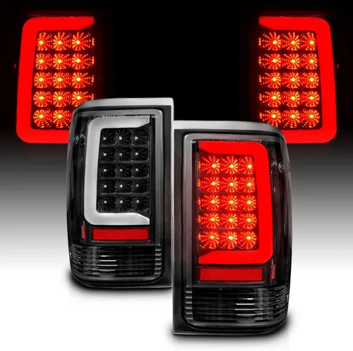 AmeriLite Juego de luces traseras para camioneta Ford Ranger 1993-1997 tipo C halógeno, LED, tubo de repuesto para camioneta, lado del pasajero y