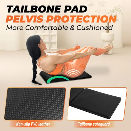 Miniatura 5 de Yes4All Ab Mat Tailbone y sin coxis, almohadilla de apoyo plegable para ejercicios abdominales para entrenamiento central y espalda baja B2. Menta