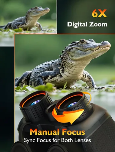Miniatura 5 de Gafas de visión nocturna 3D VR, prismáticos de visión nocturna infrarroja para adultos y niños con rango de visión de 2297 pies, brújula, batería