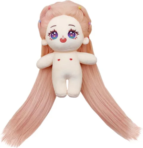 Miniatura 29 de niannyyhouse Muñeca de peluche de 7.9 in para niña, cuerpo de peluche humanoide, sin atributo, 8 pulgadas, cuerpo normal, ropa de vestir, regalos
