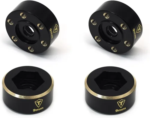 TREAL 1.9 Bujes de rueda de latón pesos 0.354 in/0.472 in/0.591 in/0.709 in adaptadores anchos compatibles con 1/10 RC Crawlers (0.354 in)