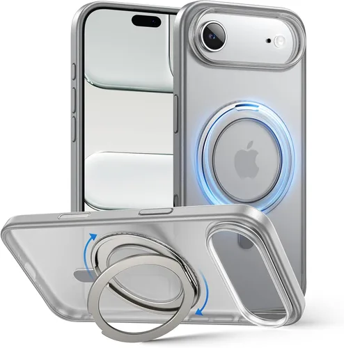 Miniatura 33 de MAGIC JOHN Soporte Magnético Invisible Giratorio 360° para Funda de iPhone 17 Pro [Botón de Control de Cámara] [Compatible con MagSafe] 16 FT Negro