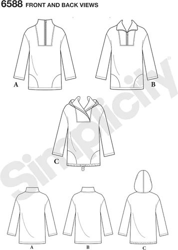 Miniatura 3 de NEW LOOK Patrón de costura 6588 - Tops unisex, A (XS-S-M-L-XL)