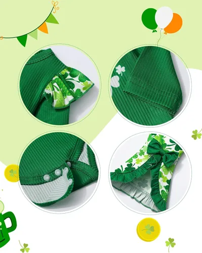 Miniatura 49 de Ropa de bebé niña, 4 piezas, trajes de niña recién nacida, con volantes, mameluco de campana para bebé, diadema, bandana, conjuntos de ropa, regalos