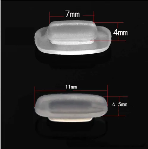 Miniatura 2 de Almohadillas nasales para anteojos de 0.433 in, 5 pares de repuesto, cuadradas, rectangulares, deslizantes, de silicona, para gafas de sol, Costa