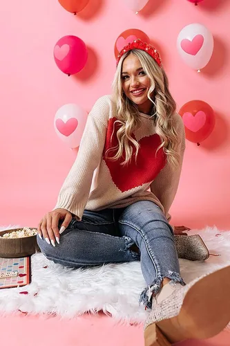 Miniatura 2 de Diademas de corazón para el día de San Valentín para mujer, accesorios para el día de San Valentín, diadema anudada con corazones con cuentas