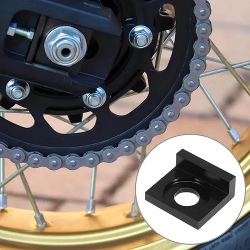 Miniatura 2 de F FIERCE CYCLE 2 unids 0.591 in agujero diámetro cadena ajustador bloque tensor reemplazo negro para motocicleta