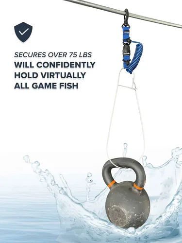 Miniatura 7 de Rogue Endeavor® Clip de pescado, grande, construcción inoxidable, cordón de núcleo de acero de liberación rápida de 36 pulgadas, diseñado para pesca