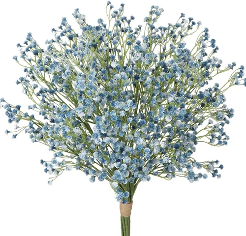 Miniatura 12 de Paquete de 10 flores artificiales de aliento de bebé, 3 ramas, flores de plástico falsas de gypsophila, arreglo floral para boda, decoración