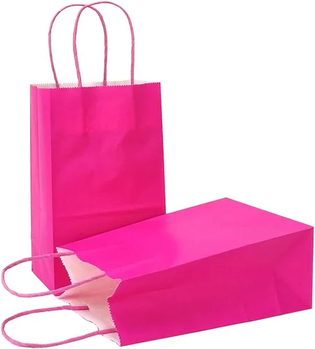 Miniatura 58 de AZOWA Bolsas de regalo mini de papel kraft con asas (Azul claro, 4x2.4x6, 25 piezas)