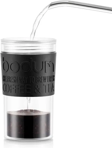 Miniatura 4 de Bodum Aislado 11102-01s - Pistón con tapa abatible, 0,35 litros, negro, transparente, plástico, 3.5 in