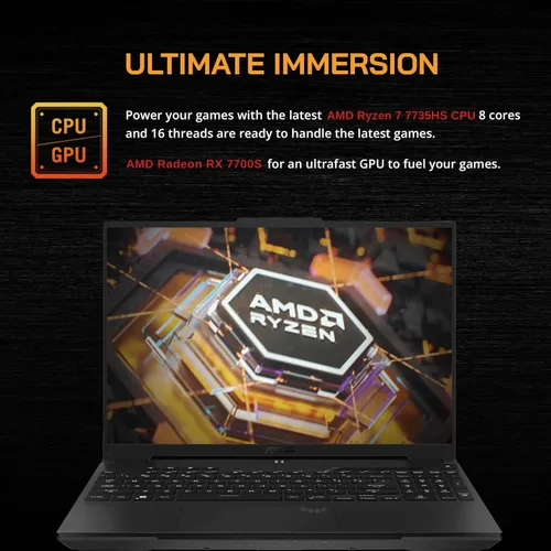 Miniatura 2 de ASUS TUF - Laptop para juegos Ryzen 7 Ultimate de 16 pulgadas, FHD+ 165Hz, AMD Ryzen 7 7735HS, AMD Radeon RX 7700S (Beats GeForce RTX 4060), 32 GB