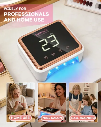 Miniatura 8 de Lámpara de uñas LED UV recargable profesional, secadora de uñas UV inalámbrica para esmalte de gel con 3 ajustes de temporizador (30/60/90s), sensor
