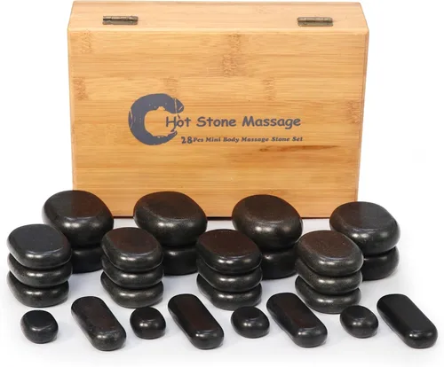 Miniatura 8 de Master Massage Juego de 28 piezas de piedra caliente esencial para masaje de piedras calientes para terapia de piedras profesionales o en casa