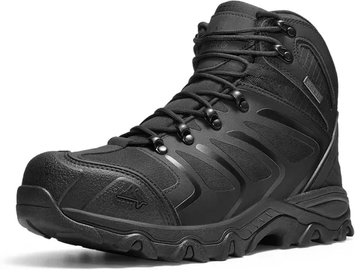 NORTIV 8 Botas de trabajo impermeables para hombres botas de construcción de seguridad con punta de acero ARMADILLO-STL