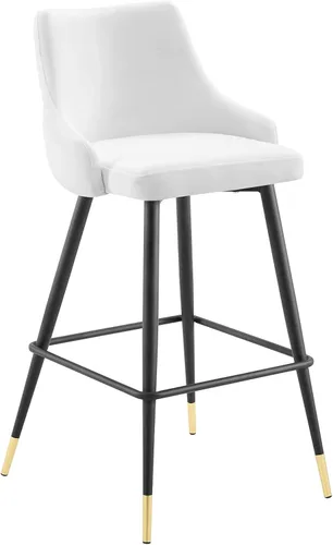 Miniatura 10 de Modway Adorn Performance - Taburete de terciopelo para mostrador, color gris