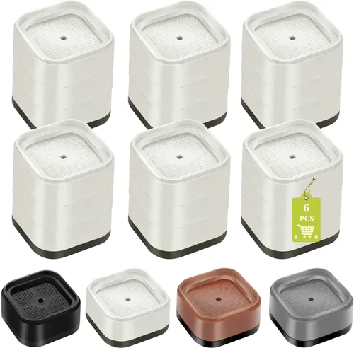 Miniatura 15 de Paquete de 12 elevadores de muebles de 1, 2 o 3 pulgadas, elevadores de cama ajustables resistentes para mesa, escritorio, sofá, silla, gabinete