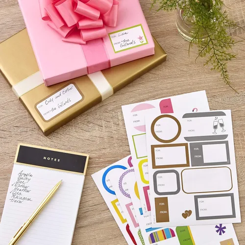 Miniatura 2 de Hallmark Pegatinas de Etiquetas de Regalo - Toda Ocasión (80 Etiquetas, 5 Diseños) para Cumpleaños, Compromisos, Bodas, Baby Showers, Cualquier
