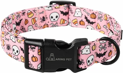 Miniatura 24 de Aring Pet Collar de algodón, ligero y ajustable, con hebilla de liberación rápida para perros pequeños, medianos y grandes, para cachorros, S