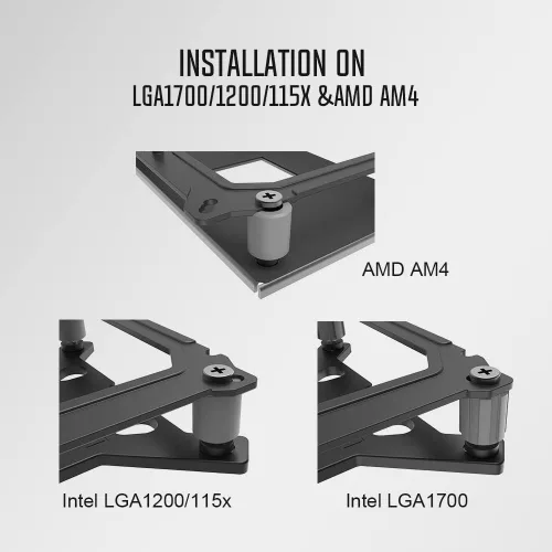 Miniatura 5 de ID-COOLING SE-214-XT ARGB Enfriador de CPU con 4 tubos de calor Enfriador de aire para CPU ARGB Light Sync con placa base (conector 3-PIN de 5 V)