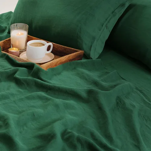 Miniatura 18 de Tribeca Living Juego de sábanas y fundas de almohada de percal de algodón egipcio fresco y suave, tamaño California King, bolsillo extra profundo