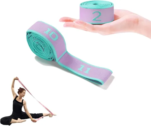 Miniatura 9 de Correa Elástica Multibucle - Banda de Estiramiento para Yoga, Pilates, Ballet y Terapia Física para Flexibilidad, Estiramiento de Piernas