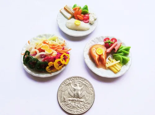Miniatura 3 de 3 alimentos dietéticos en miniatura para casa de muñecas Comida pequeña comida muñecas coleccionables, comida para muñecas, kits de casa de muñecas