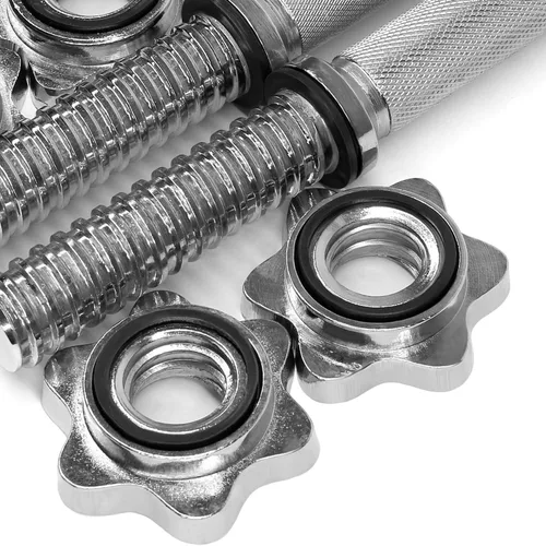 Miniatura 8 de Yes4All Threaded Dumbbell Handles, Adjustable Dumbbell Bar Pair, 14/16/18/24-Inch Sizes, Fits 1" or 1.15" Plates, Non-Slip Grip, Secure Star-Lock