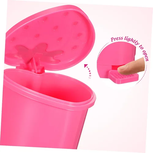 Miniatura 3 de NUOBESTY Mini papelera de escritorio pequeña con tapa pequeña