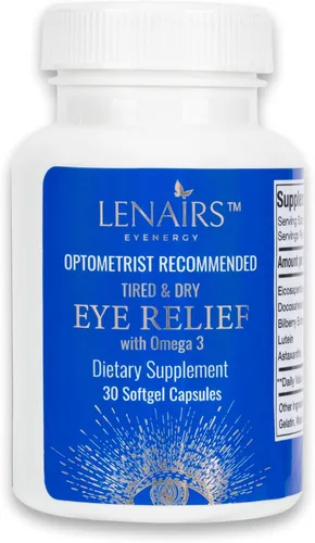 Cápsulas blandas para aliviar los ojos cansados y secos – Omega-3 EPA DHA, luteína, astaxantina y arándano para la comodidad de los ojos y soporte