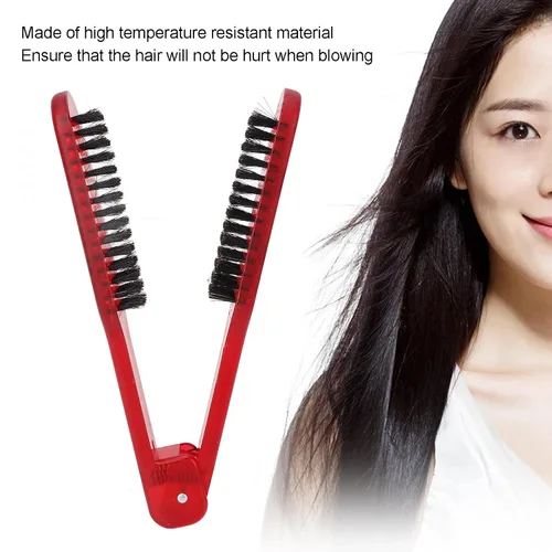Miniatura 3 de Pinza para alisar el cabello, peine de doble cara para peinar el cabello rizado y ondulado, herramienta alisadora con cepillos dobles