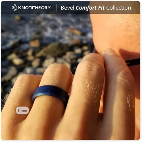 Miniatura 6 de Knot Theory - Anillo de boda de silicón para hombres y mujeres Anillos de goma finos de calidad superior con gran estilo, comodidad; son ideales