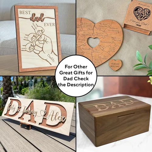 Miniatura 2 de Marco personalizado First Dad Now Grandpa – Regalos para el Día del Padre para el abuelo de parte de los niños – Regalo de papá primerizo – Placa