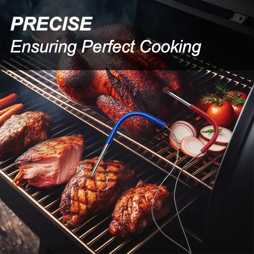 Miniatura 4 de Paquete de 2 sondas de carne para parrilla de pellets Traeger, piezas de repuesto para sondas de temperatura, enchufe de 0.138 in, termómetro