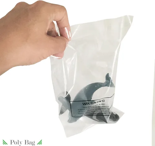 Miniatura 4 de Bolsas de poliéster transparentes resellables con advertencia de asfixia, 6 x 9, 0.07 pulgadas. Paquete de 100, 500 o 1000 bolsas