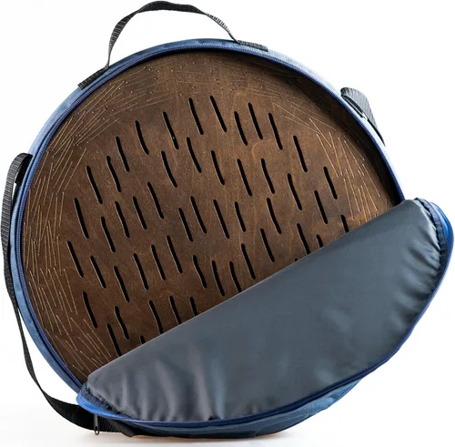 Miniatura 16 de Tambor oceánico de madera de cascada de 20 pulgadas meditativo para baño de sonido relajante forma de géiser (sin bolsa)