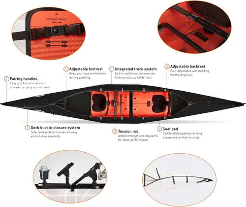 Miniatura 4 de Oru Kayak Kayak plegable Haven TT para 1 o 2 personas - Estable, duradero, ligero - Kayaks de lago y río - Principiante, Intermedio
