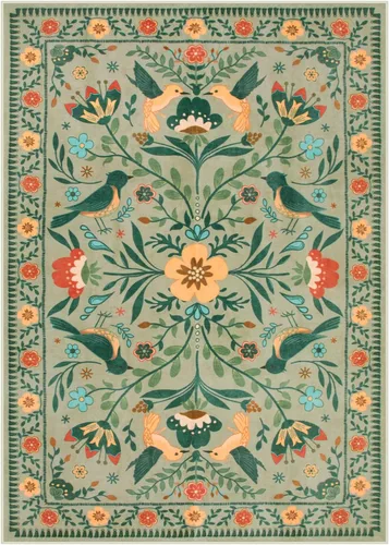 Miniatura 33 de Moynesa Alfombra para sala de estar, de 5 x 7 pies, lavable, moderna, color verde cabaña, para dormitorio, comedor, alfombra estética de granja