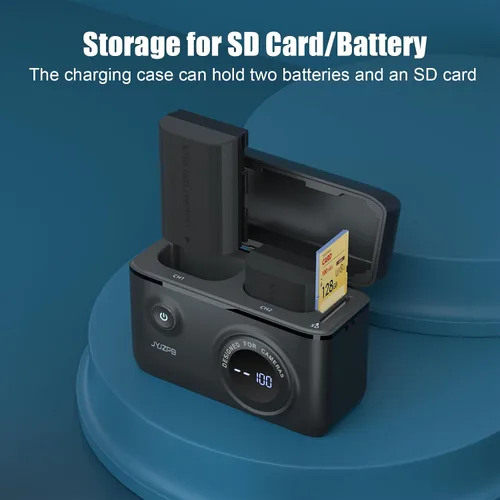 Miniatura 5 de JYJZPB Batería LP-E6NH de 2600 mAh y cargador rápido tipo C para cámaras Canon EOS R7, R6, R5, R, 6D Mark II, 5D Mark IV, 5D Mark III, 5DS, 5DS R