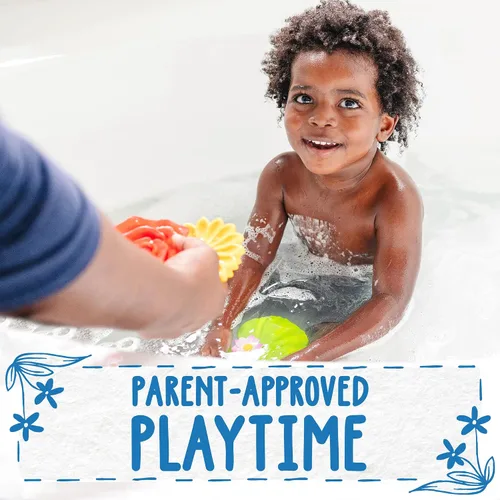 Miniatura 6 de SplashEZ Juguetes de Baño Sin Moho para Niños y Niños Pequeños Juguetes de Baño para Bebés Sin Agujeros Flores Flotantes Sin Moho para Bañera