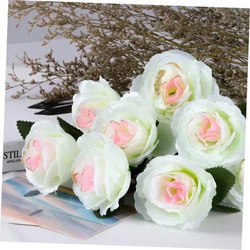 Miniatura 6 de STOBOK Paquete de 12 bolígrafos de gel rosa con diseño creativo de flores para niños y niñas y estudiantes, suministros de escritura