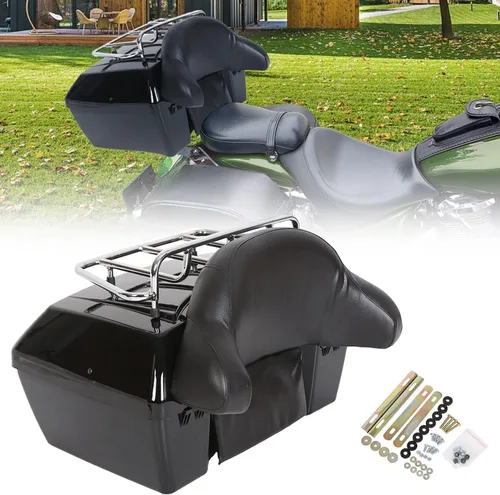 Miniatura 15 de ECOTRIC - Alforjas rígidas extendidas de 5 pulgadas para maletero, compatibles con todos los modelos Harley Davidson Road King Glide Softail Touring