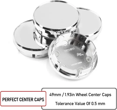 Miniatura 6 de RTRHINOTUNING 4 copas centrales para rueda de 49 mm compatibles con BRZ Scion FR-S 86 GR86, tapa central para rueda para SU003-00797 28111CA010
