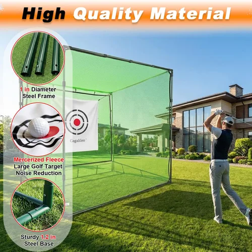 Miniatura 4 de Redes de práctica de golf para conducción en el patio trasero, uso en interiores, redes de conducción de golf resistentes para patio trasero, redes