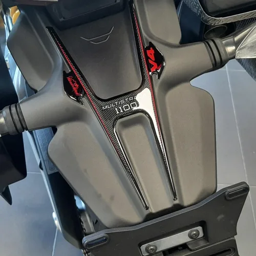 Miniatura 7 de Resin Bike Adhesivos 3D para motocicleta compatibles con Ducati Multistrada V4 1100 2021-2023 2021-2023. Punta frontal de protección contra golpes