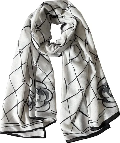 Miniatura 27 de JERLA Bufandas para mujer, ligeras, suaves, de moda, sólidas, bufanda, chal a cuadros
