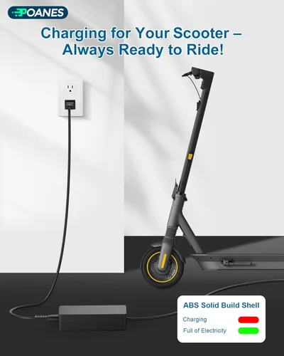 Miniatura 5 de Cargador de 42V para patinetes Segway Ninebot Compatible con Segway ES2, ES4, E22, F20, F25, F30, F40, D18, D28, D40, F2, F2 Plus, F2 Pro, E2 Pro