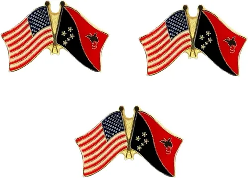 Miniatura 4 de 3 Pines de solapa con banderas de Estados Unidos y países internacionales, paquete de 3 pines dobles con diseño de banderas de Estados Unidos