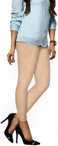 Miniatura 16 de ladyline Leggings Churidar elásticos de algodón para mujer Extra largos de longitud completa de cintura alta Talla regular y grande Pantalones